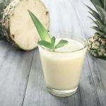 Pure organic pineapple and passion fruit juice